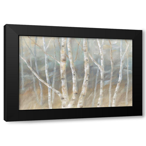 Silver Birch Landscape Black Modern Wood Framed Art Print by Coulter, Cynthia