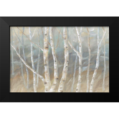 Silver Birch Landscape Black Modern Wood Framed Art Print by Coulter, Cynthia