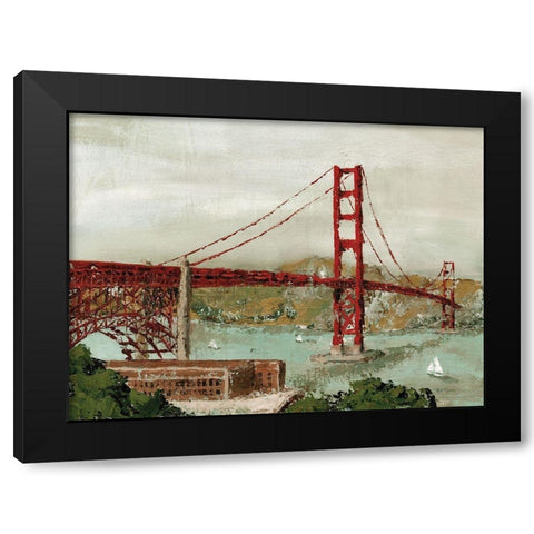 Golden Gate Bridge Black Modern Wood Framed Art Print with Double Matting by Cusson, Marie Elaine