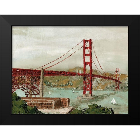 Golden Gate Bridge Black Modern Wood Framed Art Print by Cusson, Marie Elaine