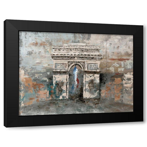 Arc de Triomphe Black Modern Wood Framed Art Print with Double Matting by Cusson, Marie Elaine