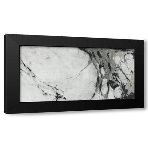 Black and White Marble Panel Trio I Black Modern Wood Framed Art Print by Green, Nancy