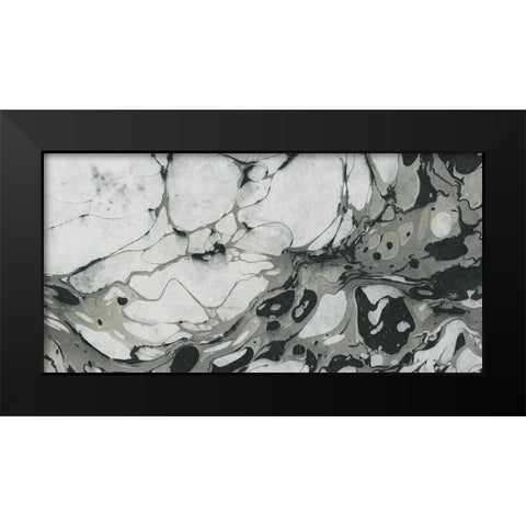 Black and White Marble Panel Trio I Black Modern Wood Framed Art Print by Green, Nancy