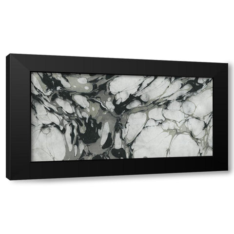 Black and White Marble Panel Trio I Black Modern Wood Framed Art Print by Green, Nancy