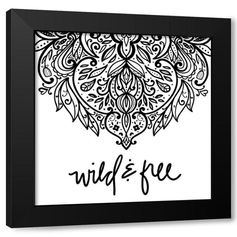 Wild and Free Daydreamer I Black Modern Wood Framed Art Print by Noonday Design