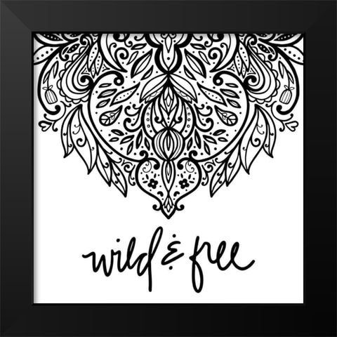Wild and Free Daydreamer I Black Modern Wood Framed Art Print by Noonday Design