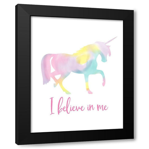 Watercolor Unicorn I  Black Modern Wood Framed Art Print with Double Matting by Reed, Tara