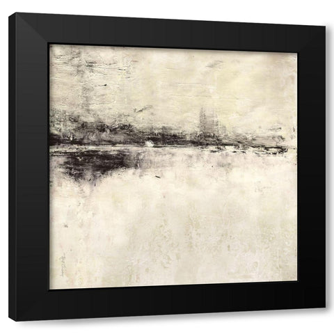 Reflection in Ebony Square Black Modern Wood Framed Art Print with Double Matting by Cusson, Marie Elaine