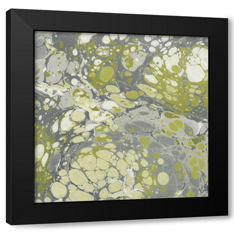 Turquoise Marble I Black Modern Wood Framed Art Print by Green, Nancy