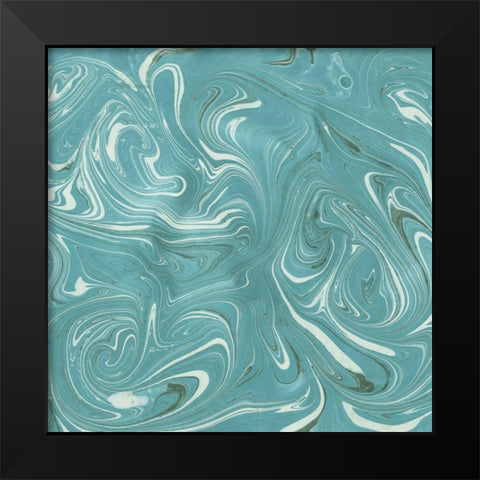 Turquoise Marble II Black Modern Wood Framed Art Print by Green, Nancy