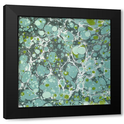 Turquoise Marble III Black Modern Wood Framed Art Print by Green, Nancy