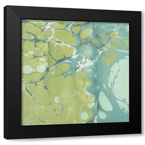 Turquoise Marble IV Black Modern Wood Framed Art Print with Double Matting by Green, Nancy