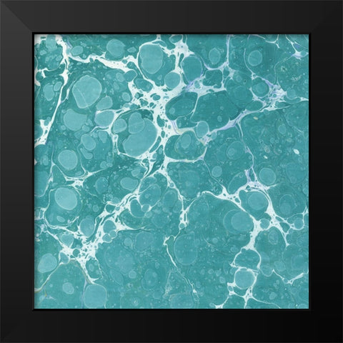 Turquoise Marble VI Black Modern Wood Framed Art Print by Green, Nancy