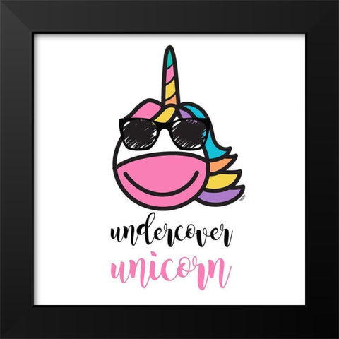 Happy Unicorn IV Black Modern Wood Framed Art Print by Reed, Tara