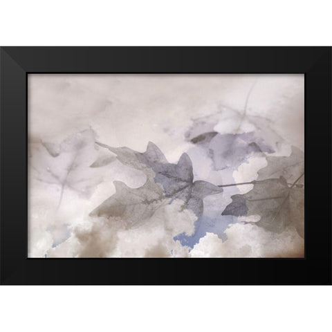Shadow Leaves Black Modern Wood Framed Art Print by Tyrrell, Lu Anne