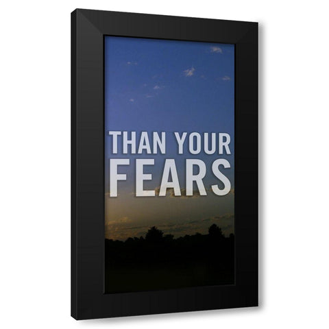 Let Your Faith Panel C Black Modern Wood Framed Art Print by Tyrrell, Lu Anne