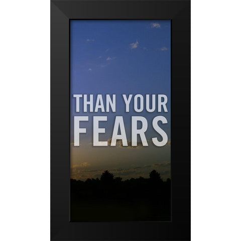 Let Your Faith Panel C Black Modern Wood Framed Art Print by Tyrrell, Lu Anne