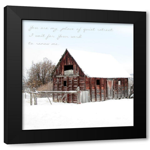 Quiet Retreat  Black Modern Wood Framed Art Print with Double Matting by Tyrrell, Lu Anne
