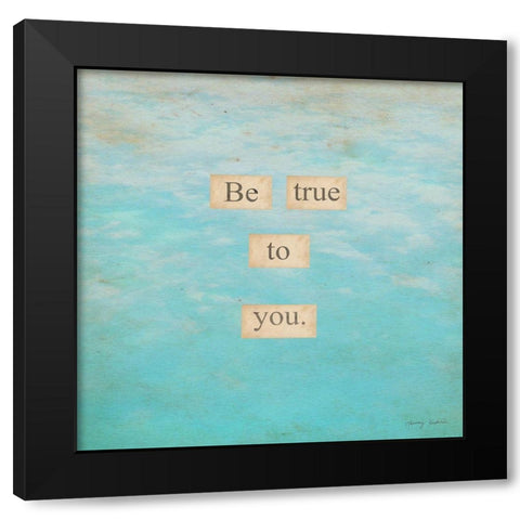 Embrace Your True Self Black Modern Wood Framed Art Print with Double Matting by Kushnir, Tammy