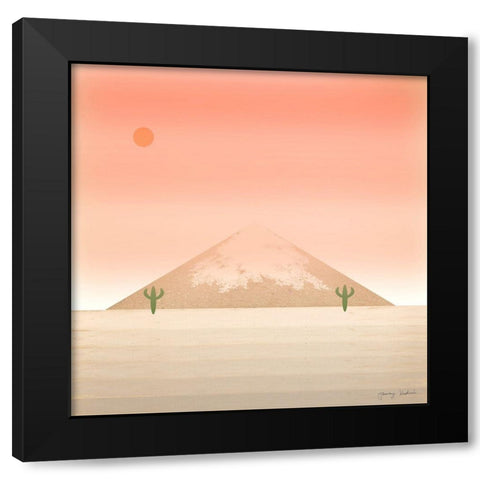 Cactus Desert II  Black Modern Wood Framed Art Print with Double Matting by Kushnir, Tammy