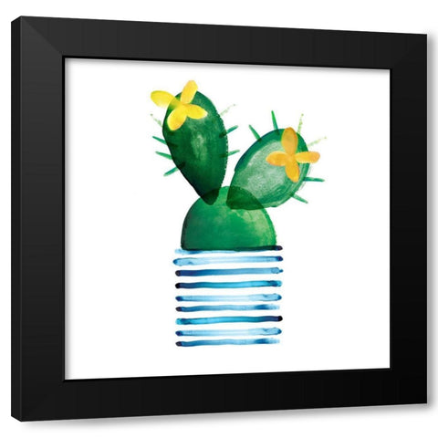 Colorful Cactus I  Black Modern Wood Framed Art Print with Double Matting by Northern Lights