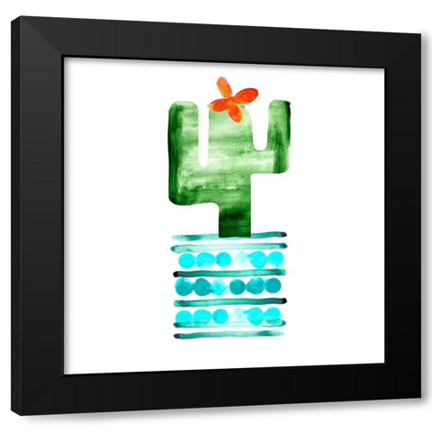 Colorful Cactus II  Black Modern Wood Framed Art Print by Northern Lights