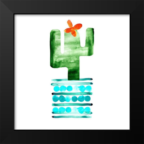 Colorful Cactus II  Black Modern Wood Framed Art Print by Northern Lights