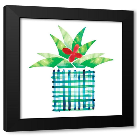 Colorful Cactus III  Black Modern Wood Framed Art Print with Double Matting by Northern Lights
