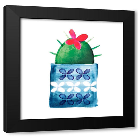 Colorful Cactus IV  Black Modern Wood Framed Art Print with Double Matting by Northern Lights