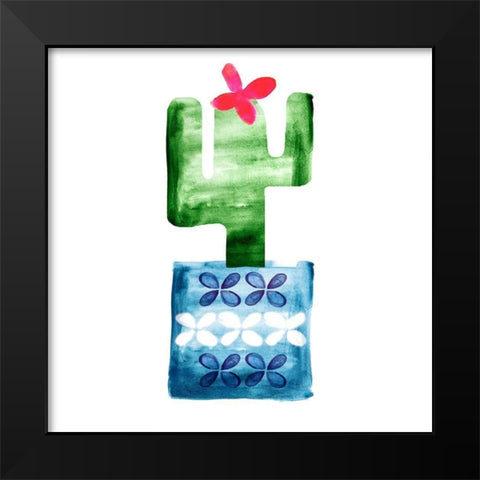 Colorful Cactus VI Black Modern Wood Framed Art Print by Northern Lights