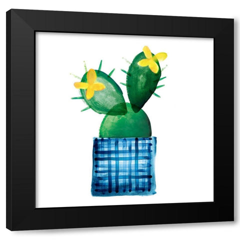 Colorful Cactus VIII Black Modern Wood Framed Art Print by Northern Lights