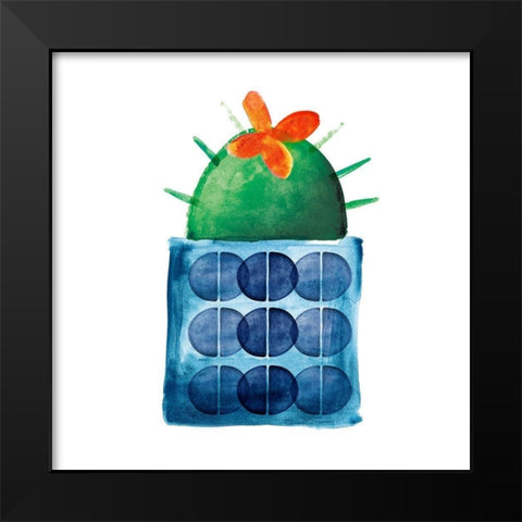 Colorful Cactus VIIII Black Modern Wood Framed Art Print by Northern Lights