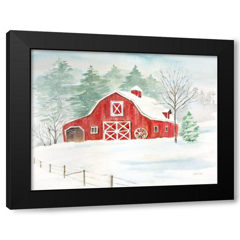 Winter Farmhouse Black Modern Wood Framed Art Print by Coulter, Cynthia