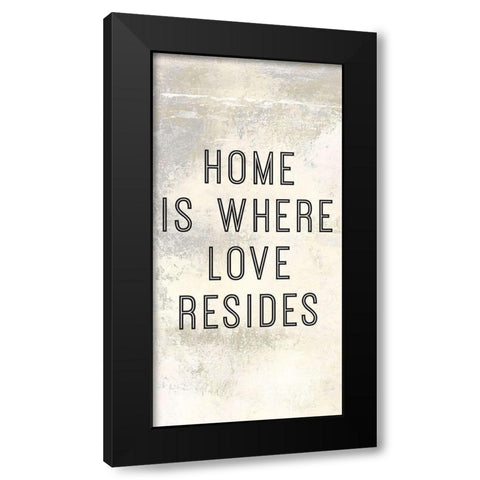 Home is Where Love Resides Panel A Black Modern Wood Framed Art Print with Double Matting by Cusson, Marie Elaine