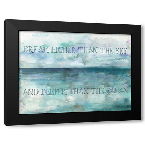 Dream Higher Landscape Black Modern Wood Framed Art Print by Tre Sorelle Studios