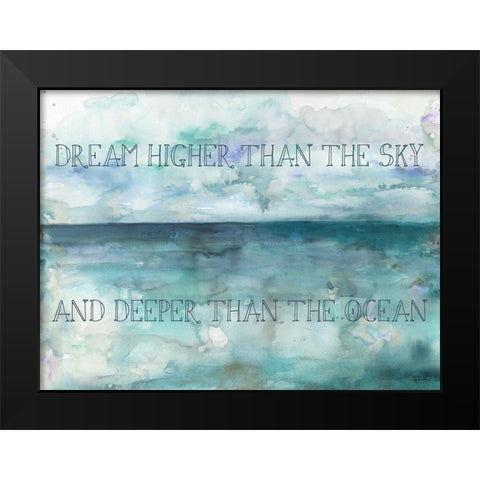 Dream Higher Landscape Black Modern Wood Framed Art Print by Tre Sorelle Studios