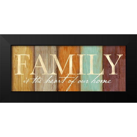Family Sentiment Sign I Spice Black Modern Wood Framed Art Print by Coulter, Cynthia