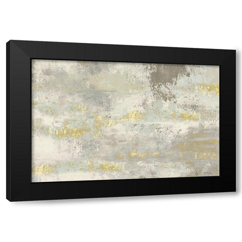 Blooming Day Golden Grey Black Modern Wood Framed Art Print with Double Matting by Cusson, Marie Elaine