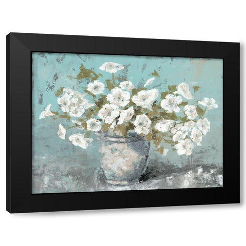 Morning Blossom Still Life Black Modern Wood Framed Art Print by Cusson, Marie Elaine