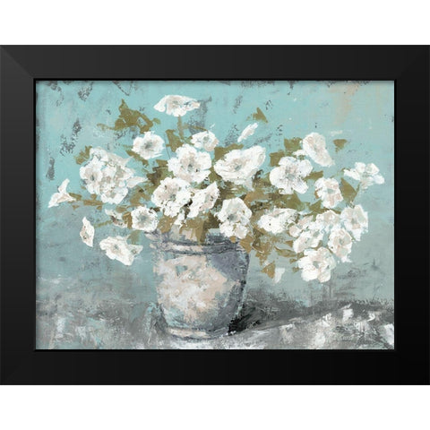 Morning Blossom Still Life Black Modern Wood Framed Art Print by Cusson, Marie Elaine