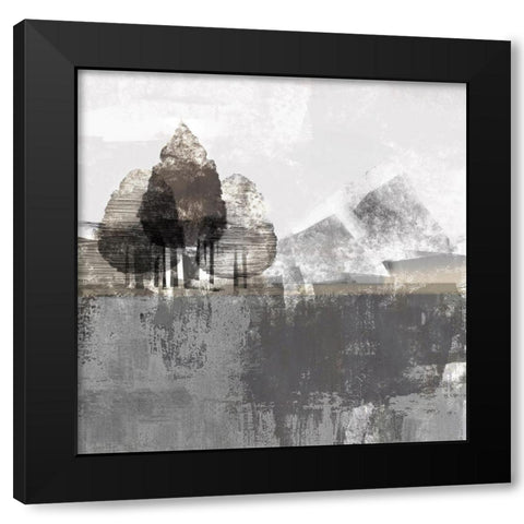 Textured Landscape Black Modern Wood Framed Art Print by Northern Lights
