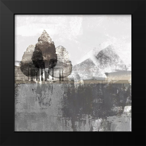 Textured Landscape Black Modern Wood Framed Art Print by Northern Lights