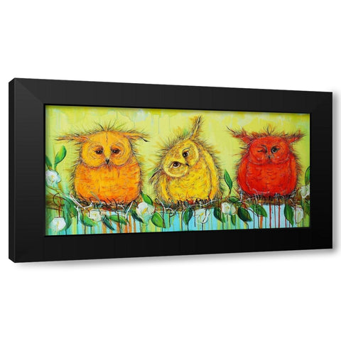 Siblings Black Modern Wood Framed Art Print by Evenson, Karrie
