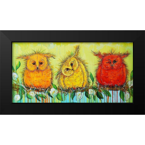 Siblings Black Modern Wood Framed Art Print by Evenson, Karrie