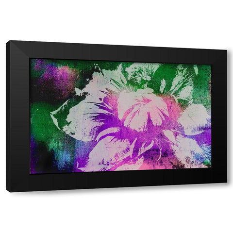 Color Pop Flower Black Modern Wood Framed Art Print with Double Matting by Tyrrell, Lu Anne