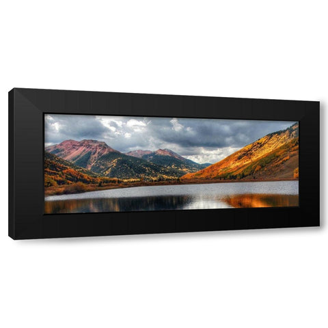 Crystal Lake Black Modern Wood Framed Art Print by Tyrrell, Lu Anne