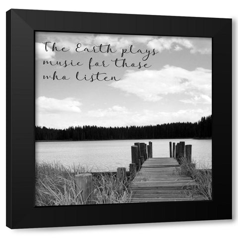 Baron Lake Black Modern Wood Framed Art Print by Tyrrell, Lu Anne