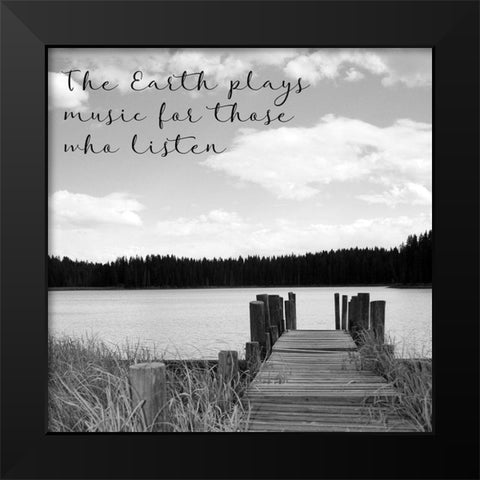 Baron Lake Black Modern Wood Framed Art Print by Tyrrell, Lu Anne