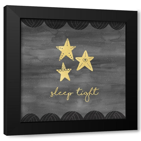 Good Night Sleep Tight II Black Modern Wood Framed Art Print with Double Matting by Noonday Design
