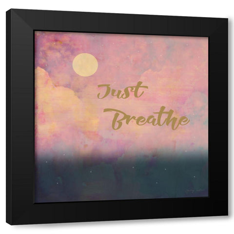 Just Breathe  Black Modern Wood Framed Art Print with Double Matting by Kushnir, Tammy